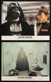 2d063 STAR WARS 8 color English FOH LCs 1977 George Lucas classic, Darth Vader, Luke, Han, Leia!