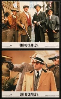 2d074 UNTOUCHABLES 8 color English FOH LCs 1987 Kevin Costner, De Niro, Connery, Brian De Palma!