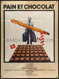 2f580 BREAD & CHOCOLATE French 1p 1973 Nino Manfredi, Brusati, Pane e Cioccolata, Ferracci art!