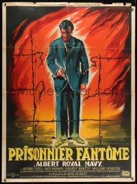2f581 BREAK TO FREEDOM French 1p 1956 Belinsky art of Anthony Steel, World War II prison escape!