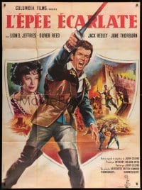 2f619 CRIMSON BLADE French 1p 1963 different art of Oliver Reed with sword by Jean Mascii, Hammer!