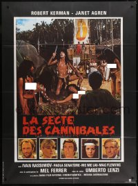 2f644 DOOMED TO DIE French 1p 1980 Umberto Lenzi's Mangiati vivi, cannibals & topless girls!