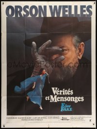 2f662 F FOR FAKE French 1p 1976 Orson Welles' Verites et mensonges, great close up image!