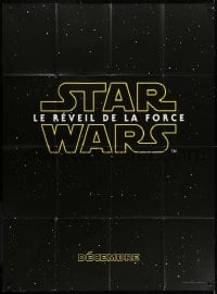 2f674 FORCE AWAKENS teaser French 1p 2015 Star Wars: Episode VII, title over starry background!