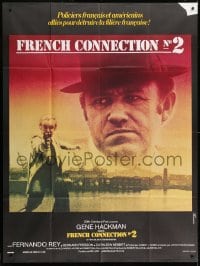 2f679 FRENCH CONNECTION II French 1p 1975 John Frankenheimer, cool different image of Gene Hackman!