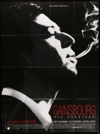 2f686 GAINSBOURG French 1p 2010 biography of the great French singer, cool smoking close up!