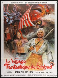 2f693 GOLDEN VOYAGE OF SINBAD French 1p 1975 Ray Harryhausen, cool different fantasy art!