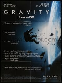 2f700 GRAVITY reviews advance French 1p 2013 Sandra Bullock, George Clooney, 3-D, adrift over earth!