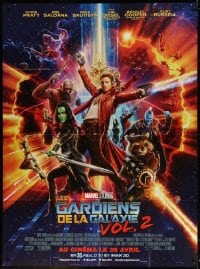 2f705 GUARDIANS OF THE GALAXY VOL. 2 advance French 1p 2017 Marvel, great full-color cast montage!
