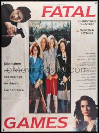 2f718 HEATHERS French 1p 1991 Fatal Games, really young Winona Ryder & Christian Slater!