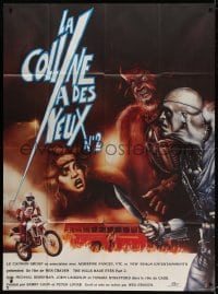 2f722 HILLS HAVE EYES 2 French 1p 1987 Wes Craven horror, cool different art of Michael Berryman!
