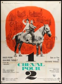 2f728 HORSE FOR TWO French 1p 1962 Jean-Marc Thibault's Un cheval pour deux, Jouineau Bourduge art!
