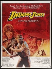 2f744 INDIANA JONES & THE TEMPLE OF DOOM French 1p 1984 completely different art by Michel Jouin!