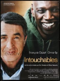2f745 INTOUCHABLES French 1p 2012 great close portrait of Francois Cluzet & Omar Sy!