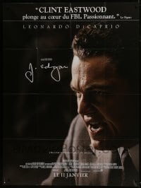 2f749 J. EDGAR advance French 1p 2012 super c/u of Leonardo DiCaprio, directed by Clint Eastwood!
