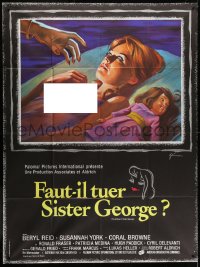 2f761 KILLING OF SISTER GEORGE French 1p 1971 different Grinsson art of naked Susannah York, Aldrich