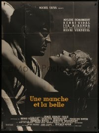 2f765 KISS FOR A KILLER French 1p 1957 c/u of sexy Mylene Demongeot & Henri Vidal!