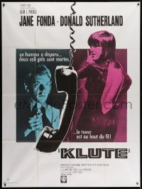 2f766 KLUTE French 1p 1971 Donald Sutherland helps intended murder victim & call girl Jane Fonda!