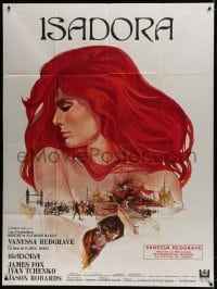 2f792 LOVES OF ISADORA French 1p 1969 best different art of sexy Vanessa Redgrave by Michel Landi!