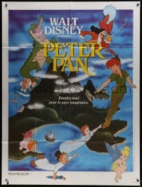 2f845 PETER PAN French 1p R1980s Walt Disney animated cartoon fantasy classic, great different art!