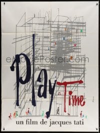 2f851 PLAYTIME French 1p 1967 Jacques Tati, great artwork by Baudin & Rene Ferracci!
