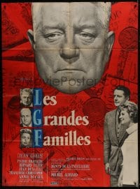 2f856 POSSESSORS style B French 1p 1958 Les Grandes Familles, art of Jean Gabin by Rene Ferracci!