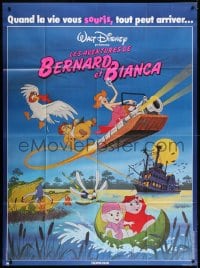 2f878 RESCUERS French 1p R1980s Disney mouse mystery cartoon from the depths of Devil's Bayou!