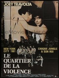 2f929 SUNNYSIDE French 1p 1979 sexy image of Joey Travolta & Stacy Pickren over New York City!