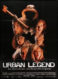 2f968 URBAN LEGEND French 1p 1999 Jared Leto, Tara Reid, top cast & killer in broken mirror!