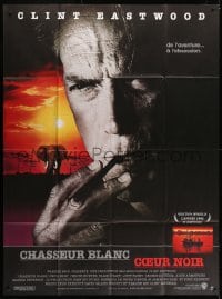 2f986 WHITE HUNTER, BLACK HEART French 1p 1990 Clint Eastwood as director John Huston in Africa!