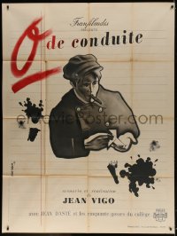 2f998 ZERO DE CONDUITE French 1p R1946 Jean Vigo juvenile delinquent classic, Jean Colin art!