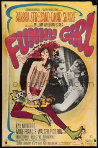 2f495 FUNNY GIRL French 30x46 1969 great art of Barbra Streisand, directed by William Wyler!