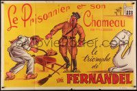 2f506 UN DE LA LEGION French 31x47 R1950s Rinn art of Fernandel laughing at man stepping on rake!