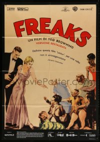 2f109 FREAKS Italian 1p R2016 Tod Browning classic, wonderful art from 1st release Belgian poster!