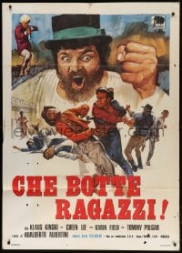 2f164 RETURN OF SHANGHAI JOE Italian 1p 1974 Klaus Kinski, Cheen Lie, wacky spaghetti western art!