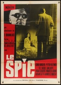 2f173 SPIES Italian 1p 1957 directed by Henri-Georges Clouzot, creepy Curt Jurgens!