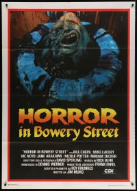 2f178 STREET TRASH Italian 1p 1988 gruesome image of monster in toilet, Horror in Bowery Street!