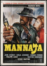 2f053 MAN CALLED BLADE Italian 2p 1979 Sergio Martino's Mannaja, cool spaghetti western art!