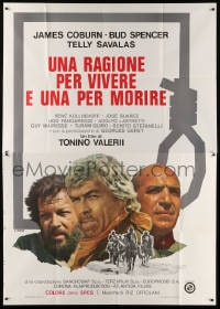 2f064 REASON TO LIVE, A REASON TO DIE Italian 2p 1972 Savalas, Coburn & Spencer, Casaro noose art!