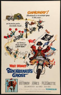 2f222 BLACKBEARD'S GHOST WC 1968 Walt Disney, artwork of wacky invisible pirate Peter Ustinov!