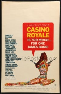 2f233 CASINO ROYALE WC 1967 all-star James Bond spy spoof, sexy psychedelic art by Robert McGinnis!