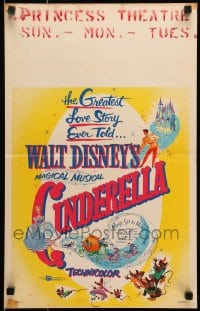 2f235 CINDERELLA WC R1957 Disney's classic musical cartoon, the greatest love story ever told!