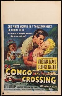 2f240 CONGO CROSSING WC 1956 sexy Virginia Mayo is one white woman in 1,000 miles of jungle hell!
