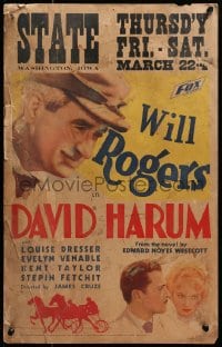 2f245 DAVID HARUM WC 1934 Will Rogers, Kent Taylor, Evelyn Venable, horse harness racing!