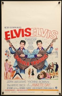 2f254 DOUBLE TROUBLE WC 1967 cool mirror image of rockin' Elvis Presley playing guitar!