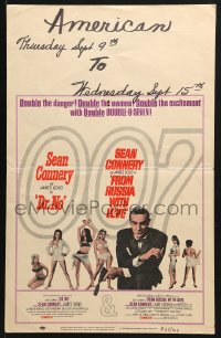 2f255 DR. NO/FROM RUSSIA WITH LOVE WC 1965 Sean Connery is James Bond, double danger & excitement!