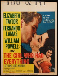 2f278 GIRL WHO HAD EVERYTHING WC 1953 sexy Elizabeth Taylor goes to the underworld for thrills!