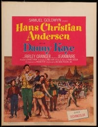 2f289 HANS CHRISTIAN ANDERSEN WC 1953 art of Danny Kaye playing invisible flute w/story characters