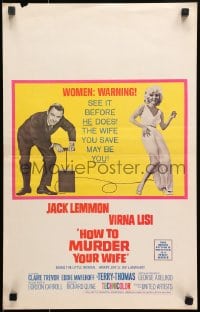 2f298 HOW TO MURDER YOUR WIFE WC 1965 Jack Lemmon, Virna Lisi, the most sadistic comedy!