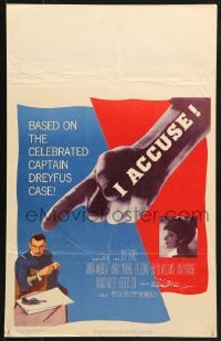 2f299 I ACCUSE WC 1958 director Jose Ferrer stars as Captain Dreyfus, huge pointing finger image!